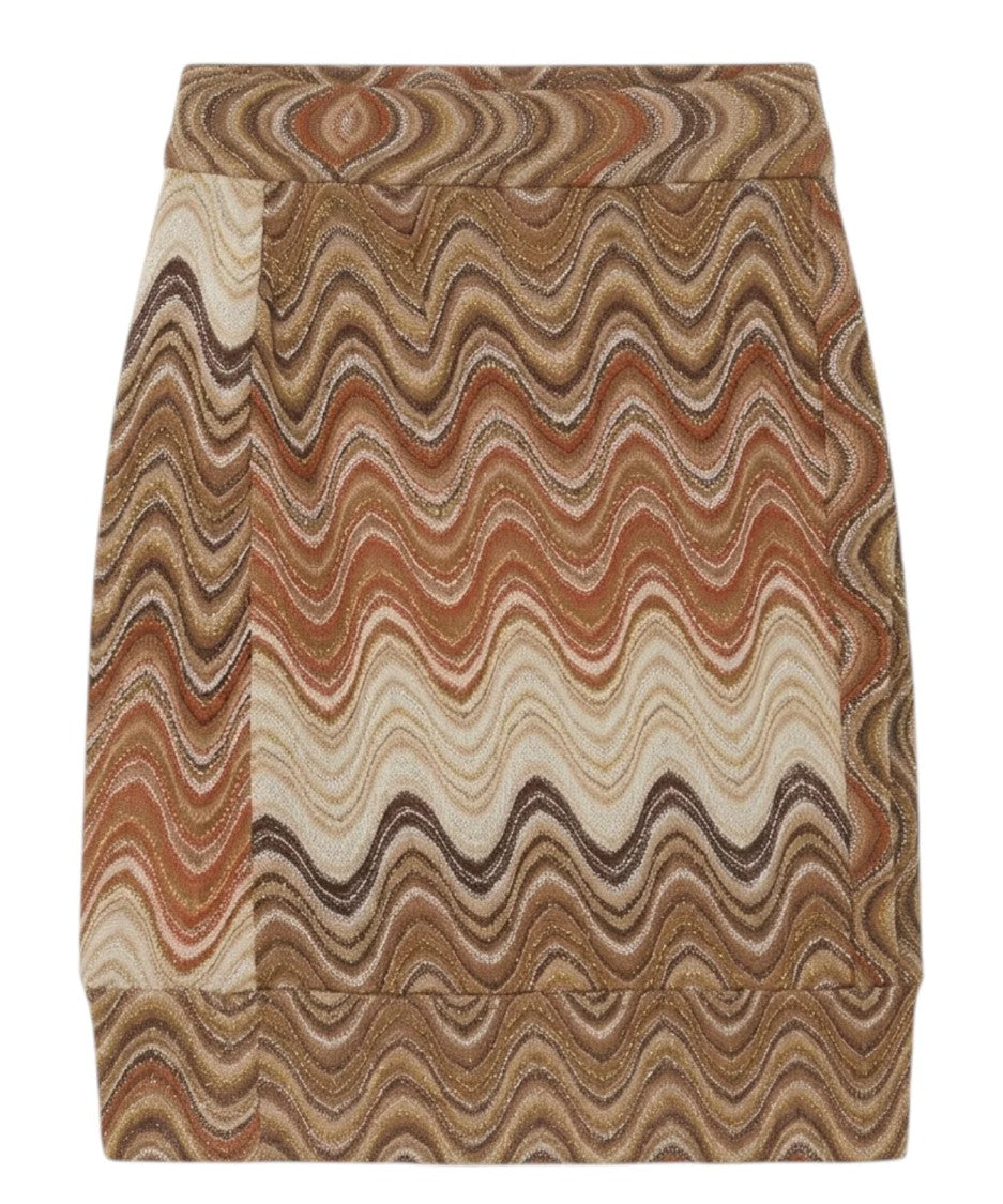 Mc2 Saint Barth Abstract Pattern Mini Skirt With Fitted Silhouette