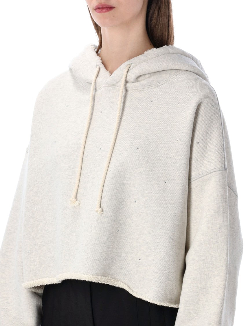 Golden Goose Star Embellished Cropped Hoodie