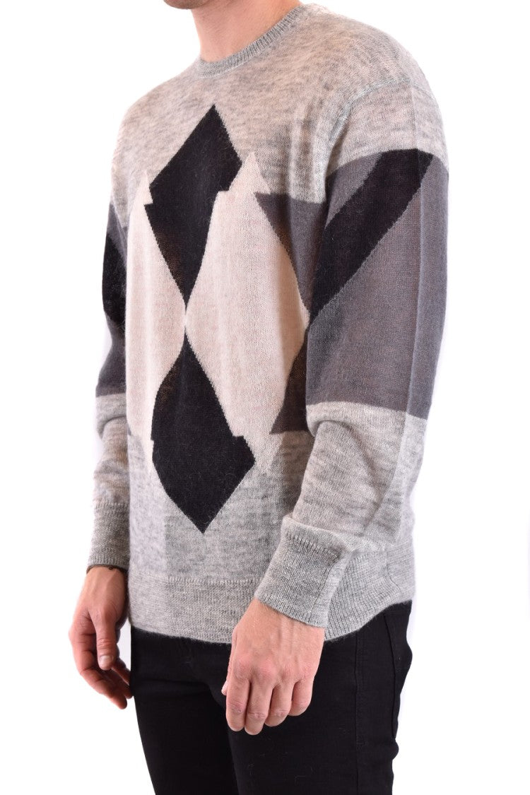 Neil Barrett Geometric Pattern Knitwear With Relaxed Fit