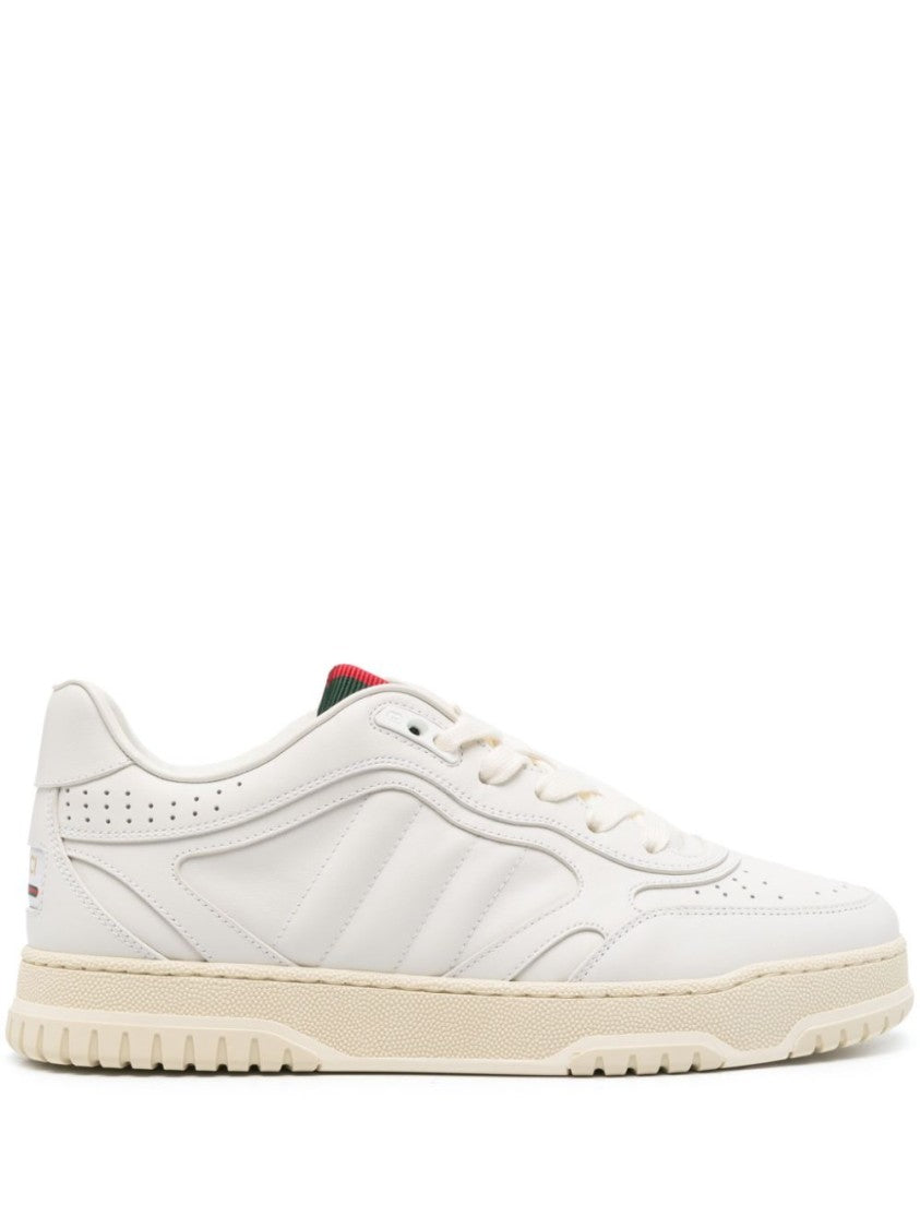 Gucci Re-Web Leather Sneakers With Signature Web Detailing