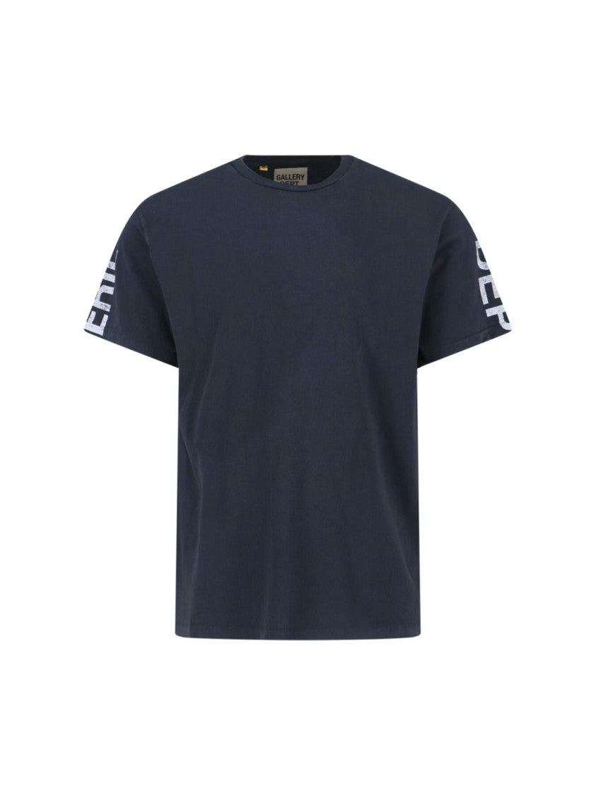 Gallery Dept. Black Contrasting Logo Cotton T-Shirt
