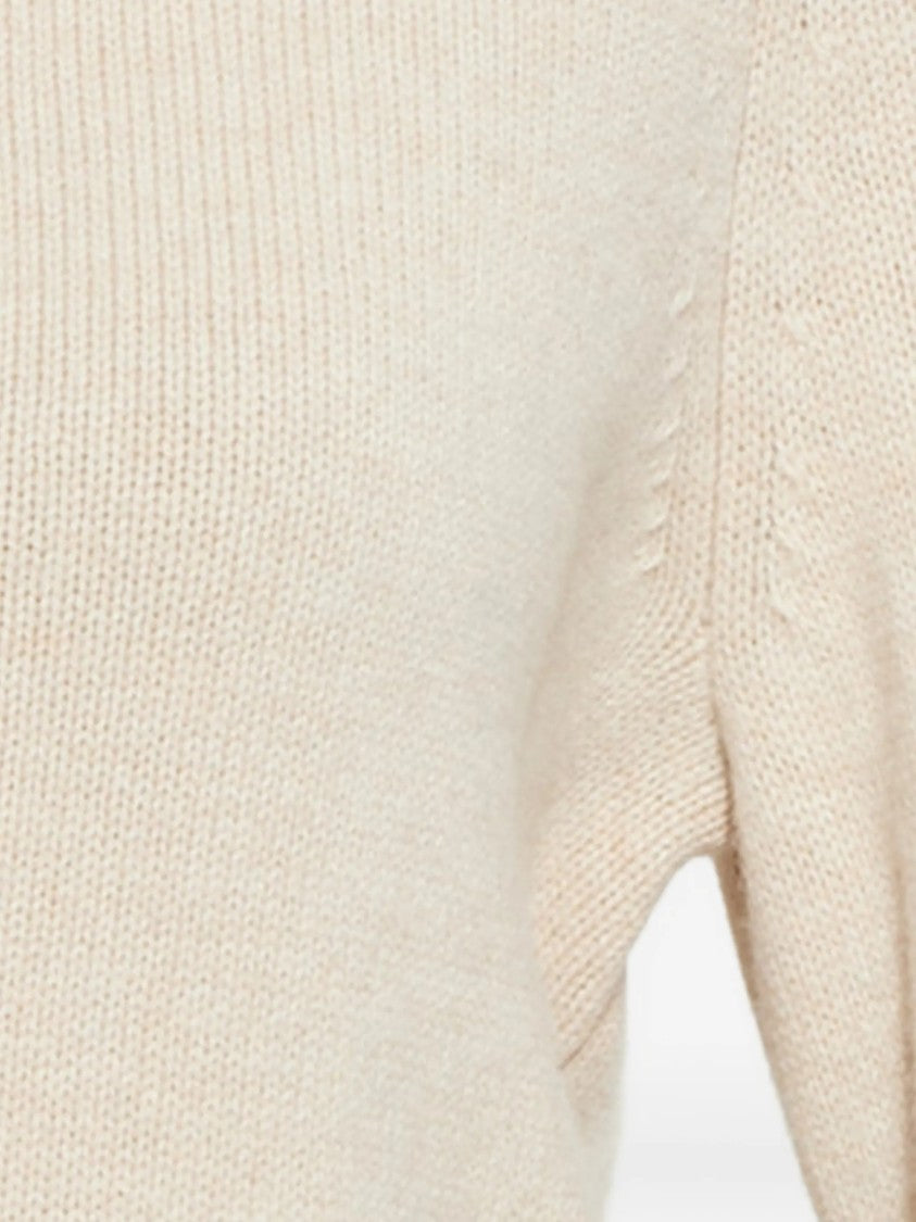 Isabel Marant Neutral Cornelia Cropped Wool Pullover