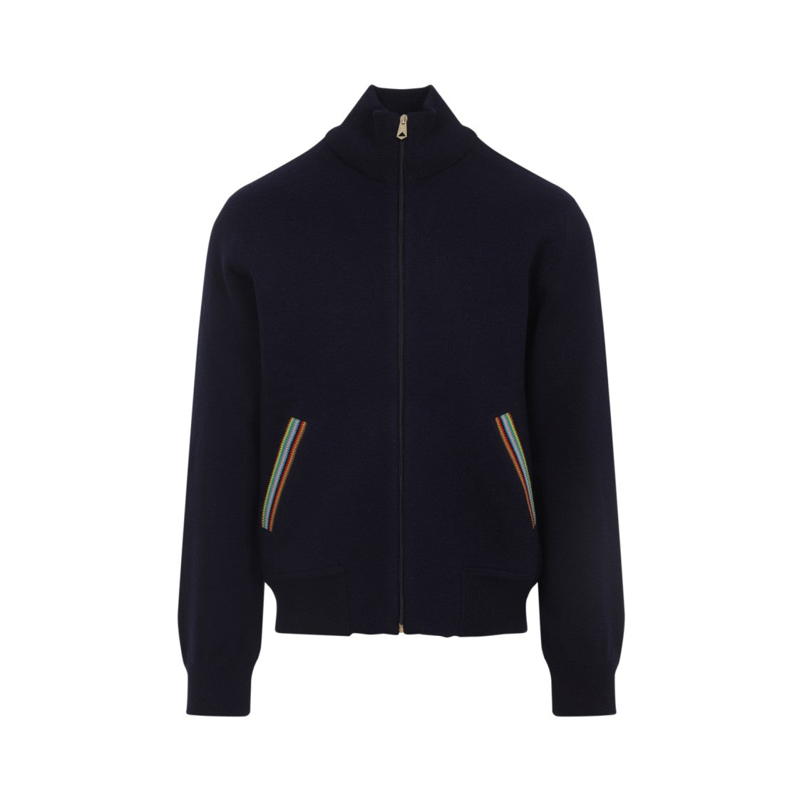 Paul Smith Zip-Up Jacket With Colorful Striped Accents