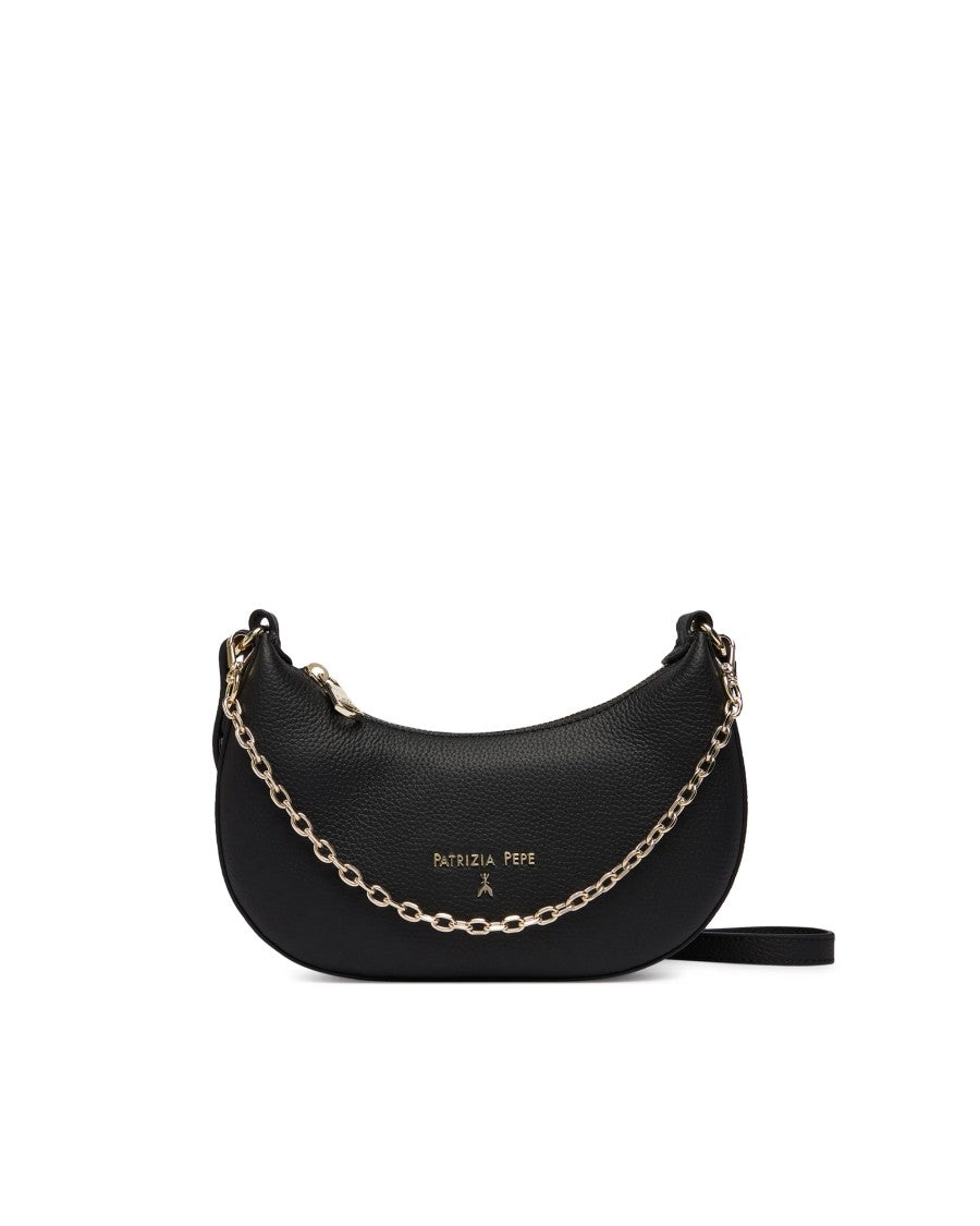 Patrizia Pepe Black Crescent Bag