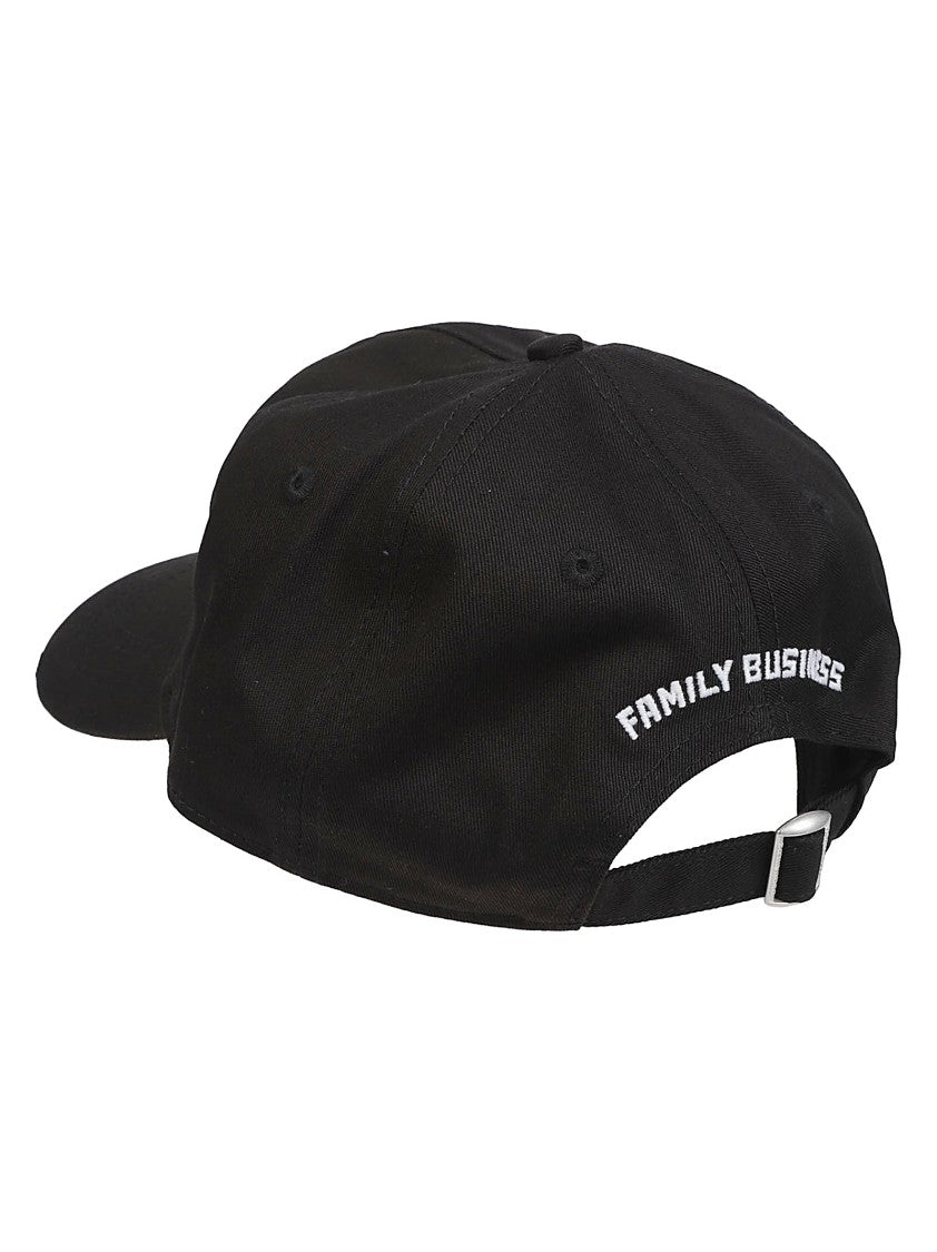Dsquared2 Curved Brim Black Cotton Baseball Cap