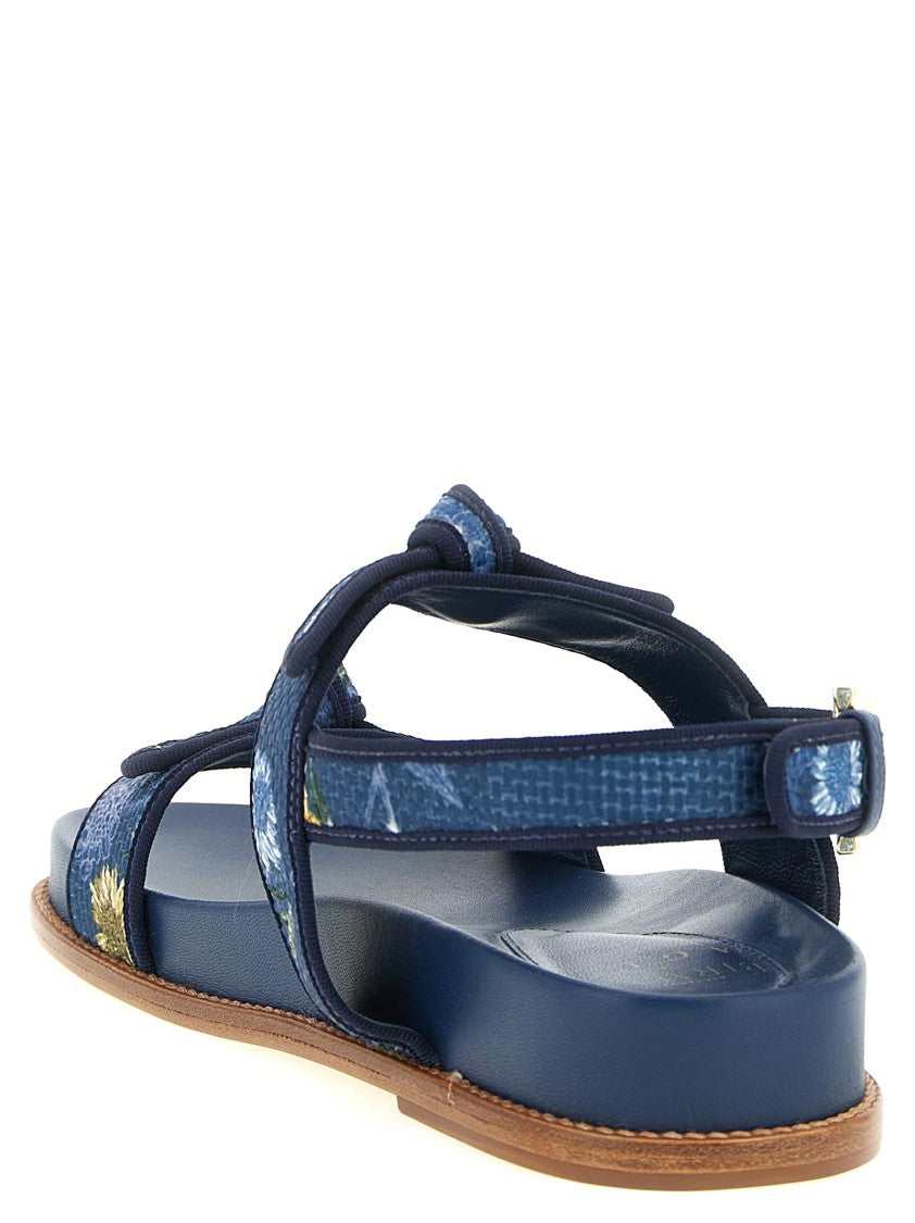 Alexandre Birman A. Birman X Agua 'Grosgrain Raffia Sport' Sandals