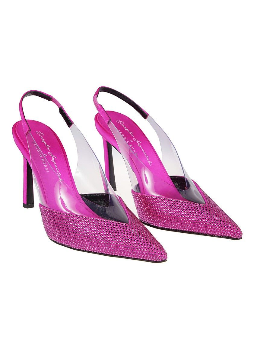 Sergio Rossi Evangelie Slingback Leather Sandals