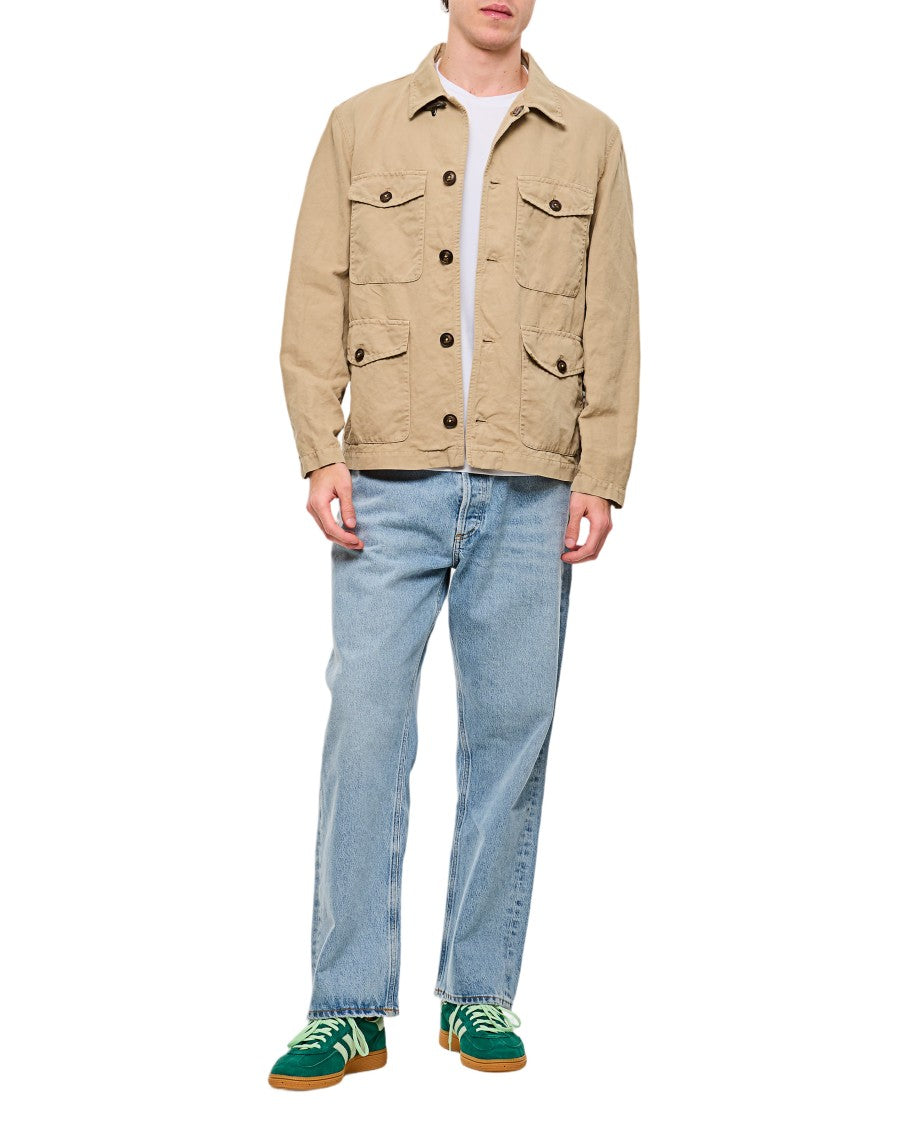 Fay Beige Front Button Closure Fay Explorer Jacket