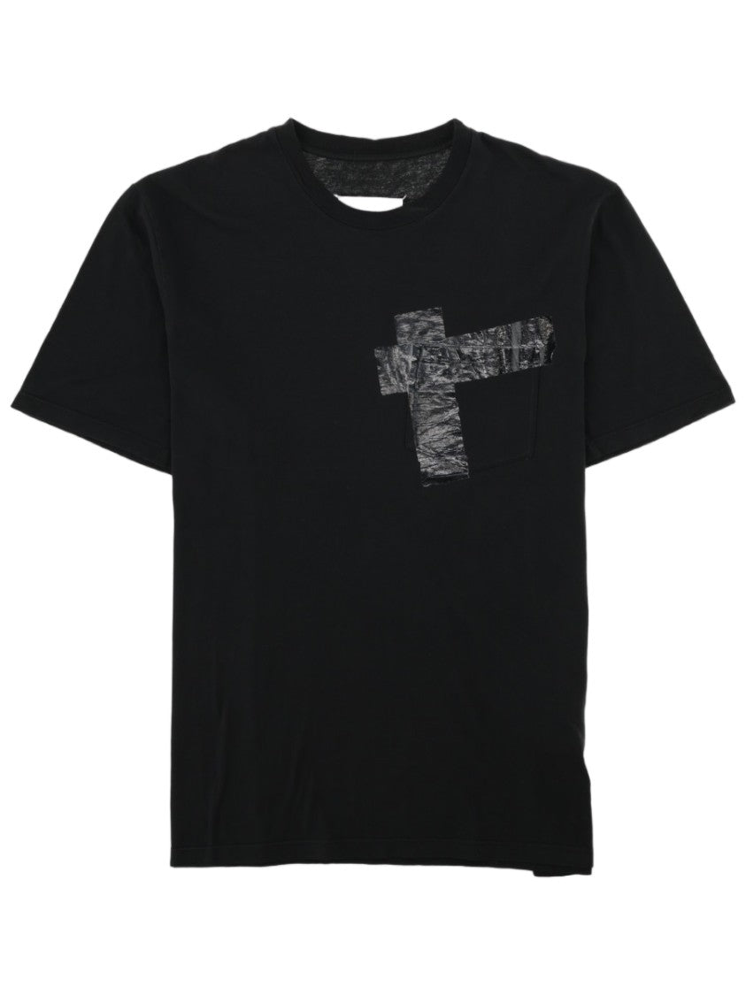 Maison Margiela Black Taped Short-Sleeve Cotton Jersey T-Shirt