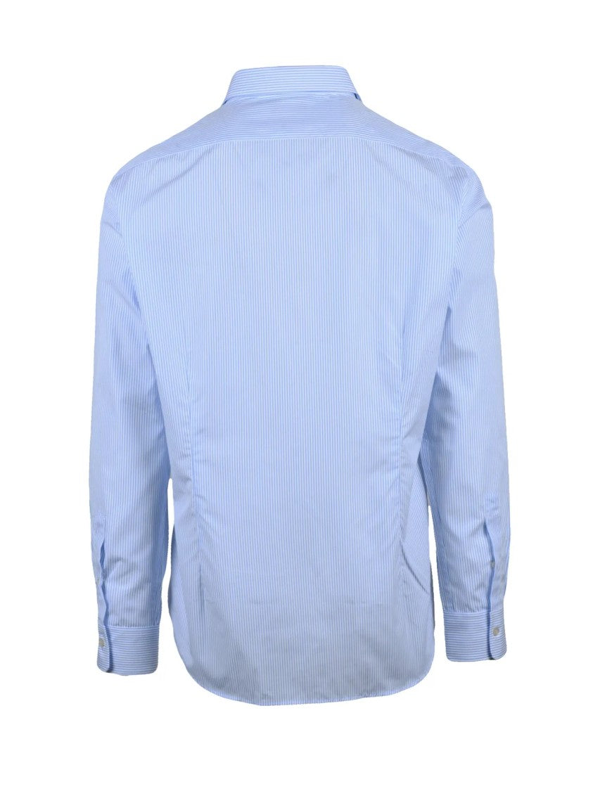 Ambrosio White Light Blue Striped Shirt