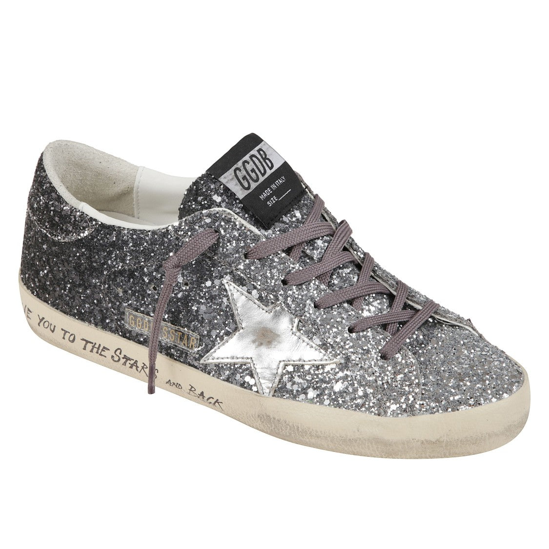 Golden Goose Silver Leather Sneakers