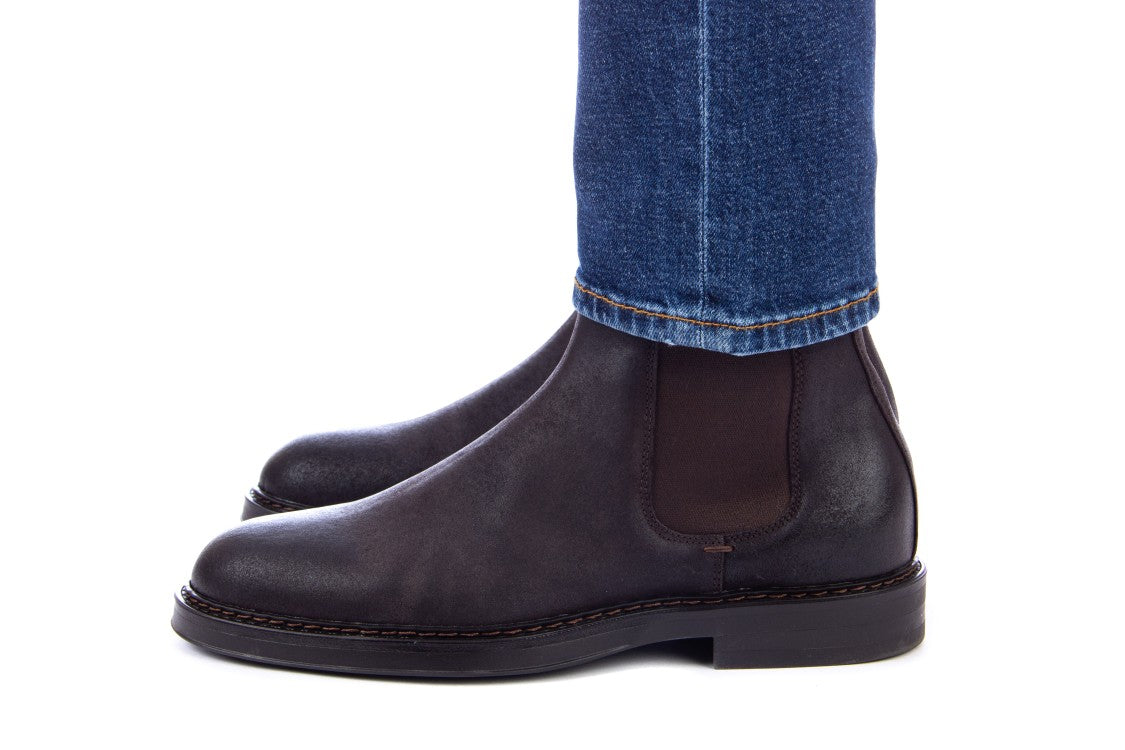 Henderson Suede Ankle Boots With Rubber Sole
