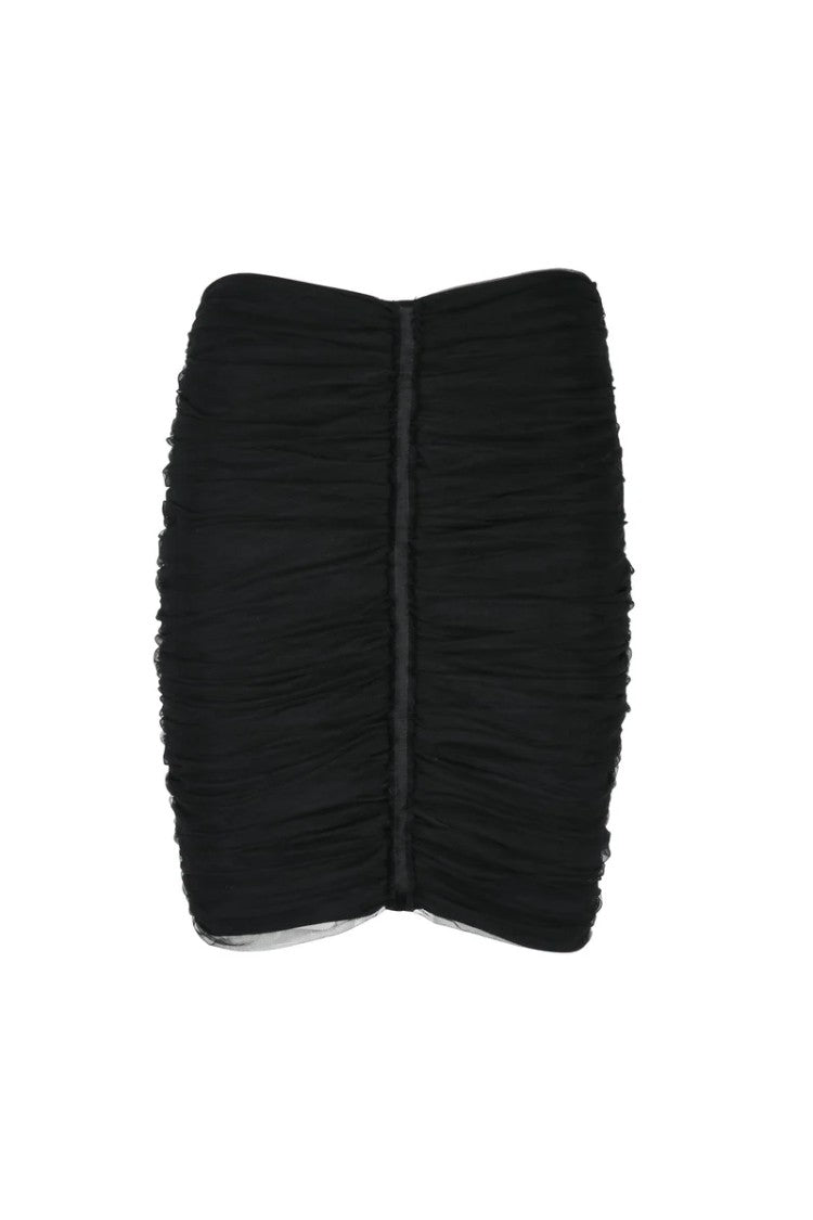 Elisabetta Franchi Mini Tulle Skirt - Black