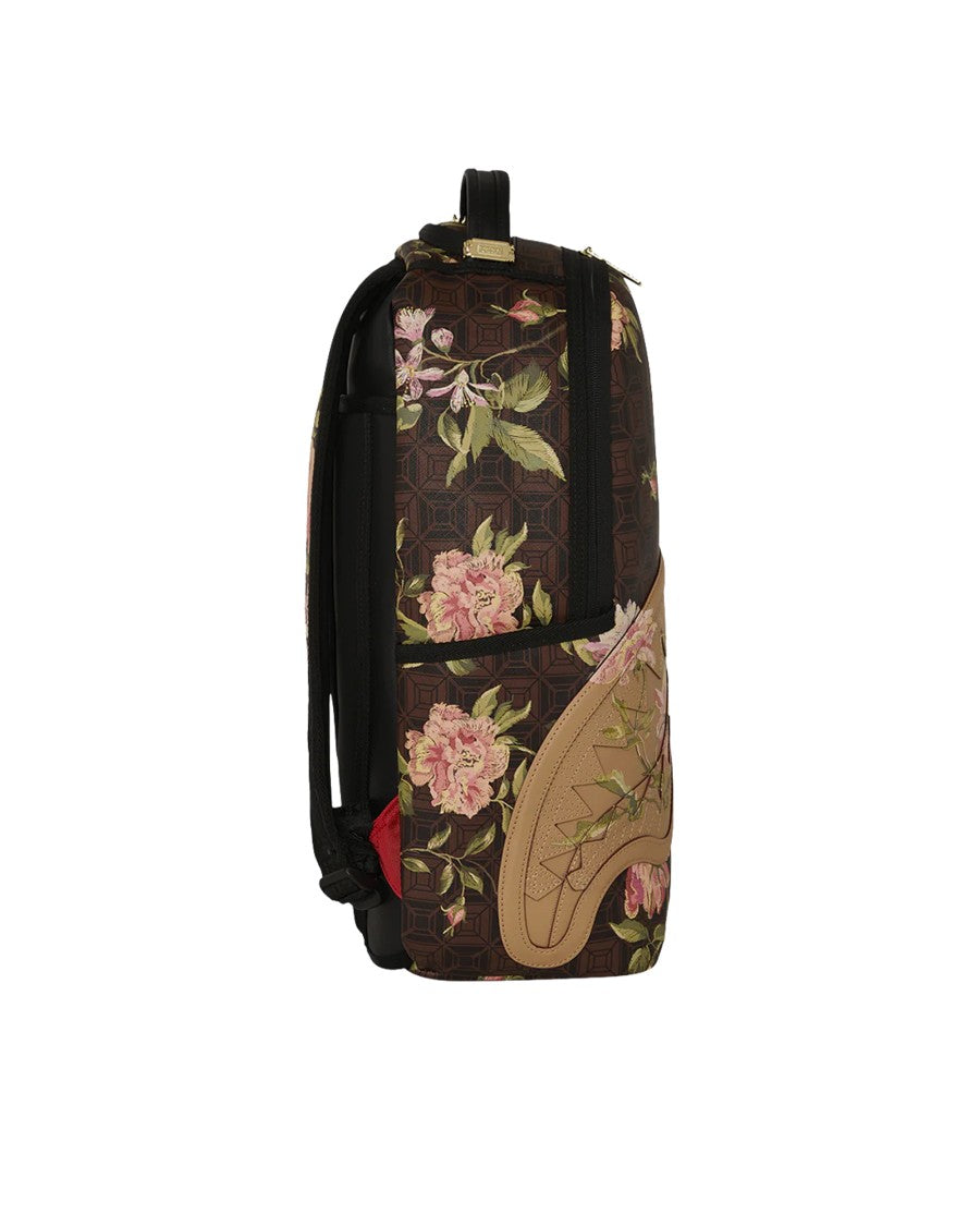 Sprayground Floral-Print Backpack With Ergonomic Design And Gold Hardware