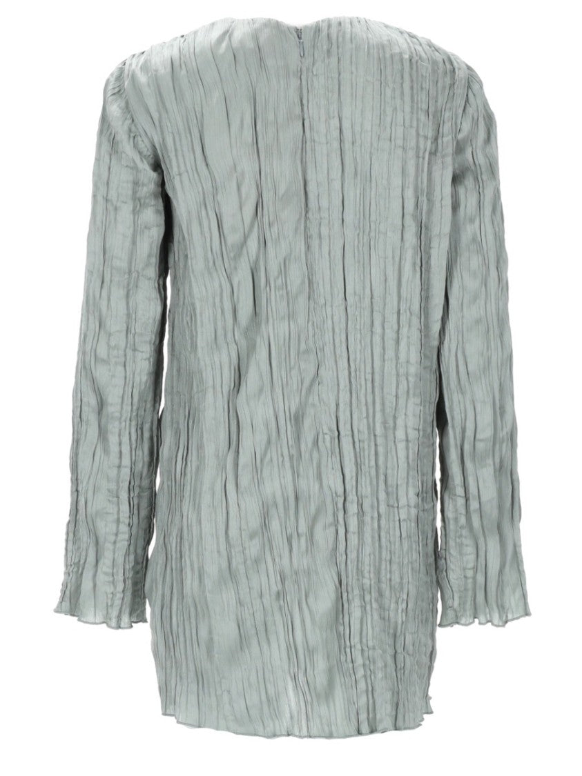 Staud Kona Textured Crinkled Mini Dress