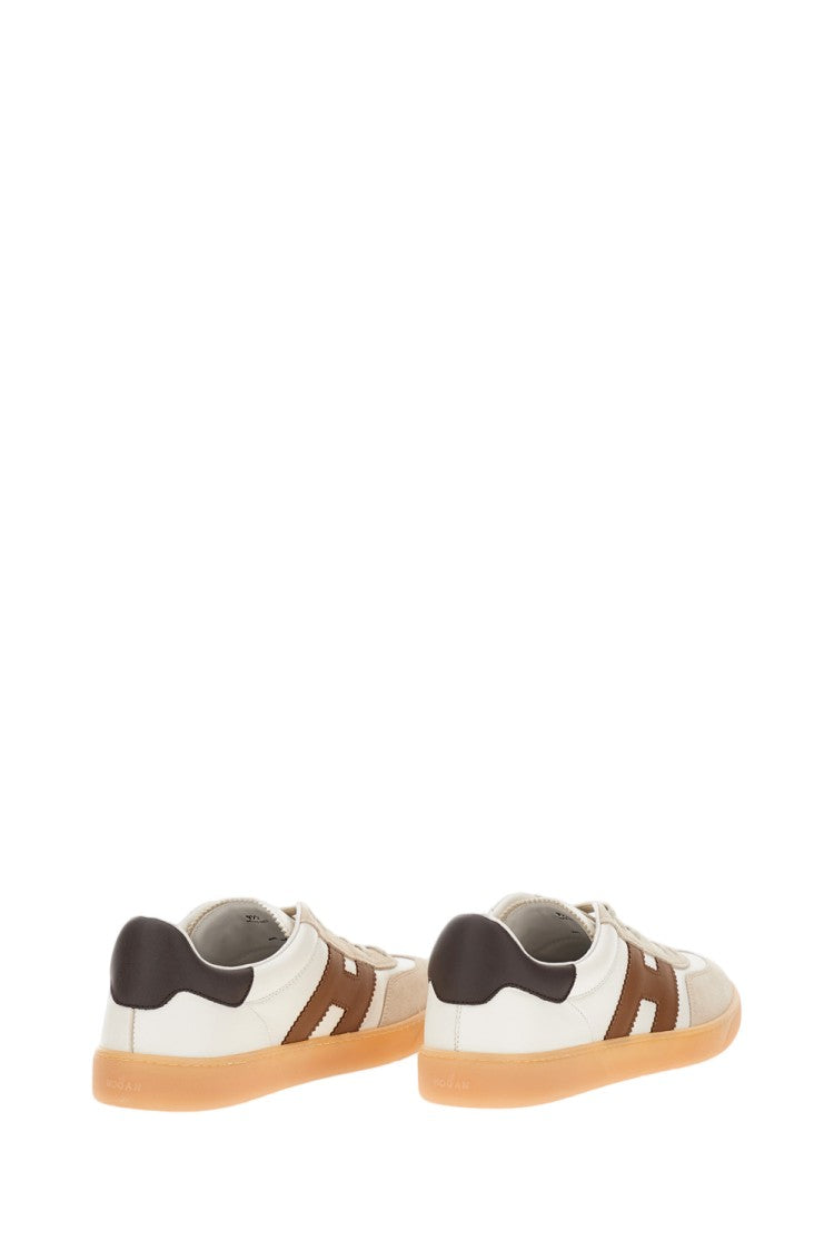 Hogan Low-Top Leather And Suede Sneakers With Signature 'H' Detail