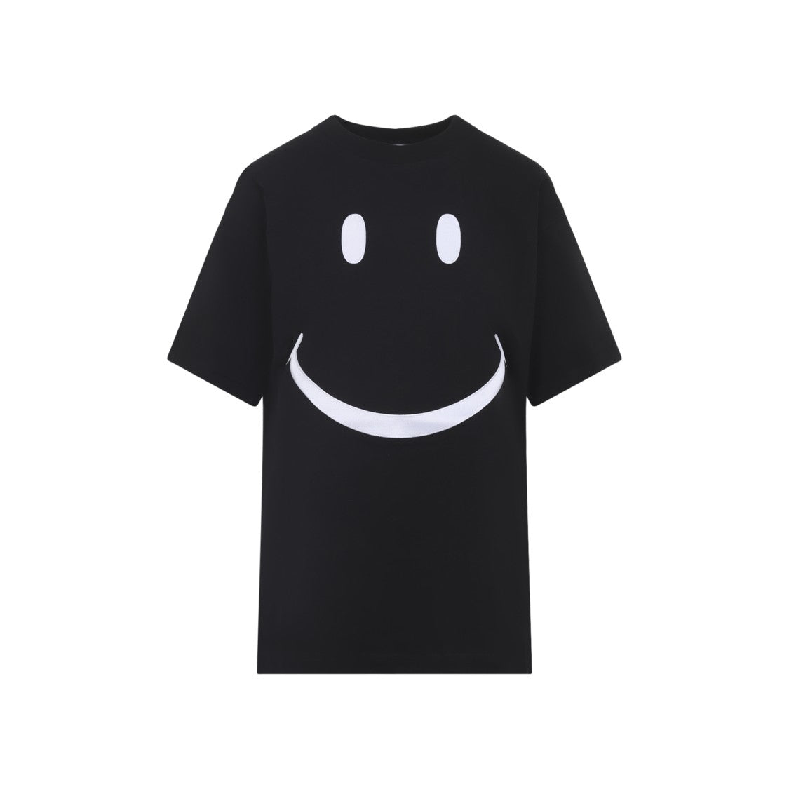 Moschino Black Cotton Smile T-Shirt
