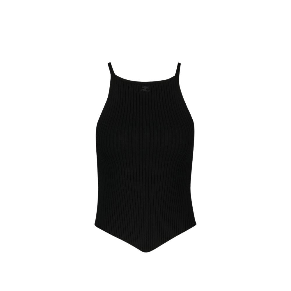 Courrèges Signature Top - Cotton - Black