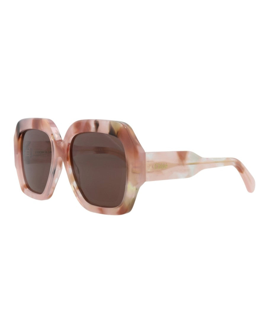 Chloé Square-Frame Recycled Acetate Sunglasses
