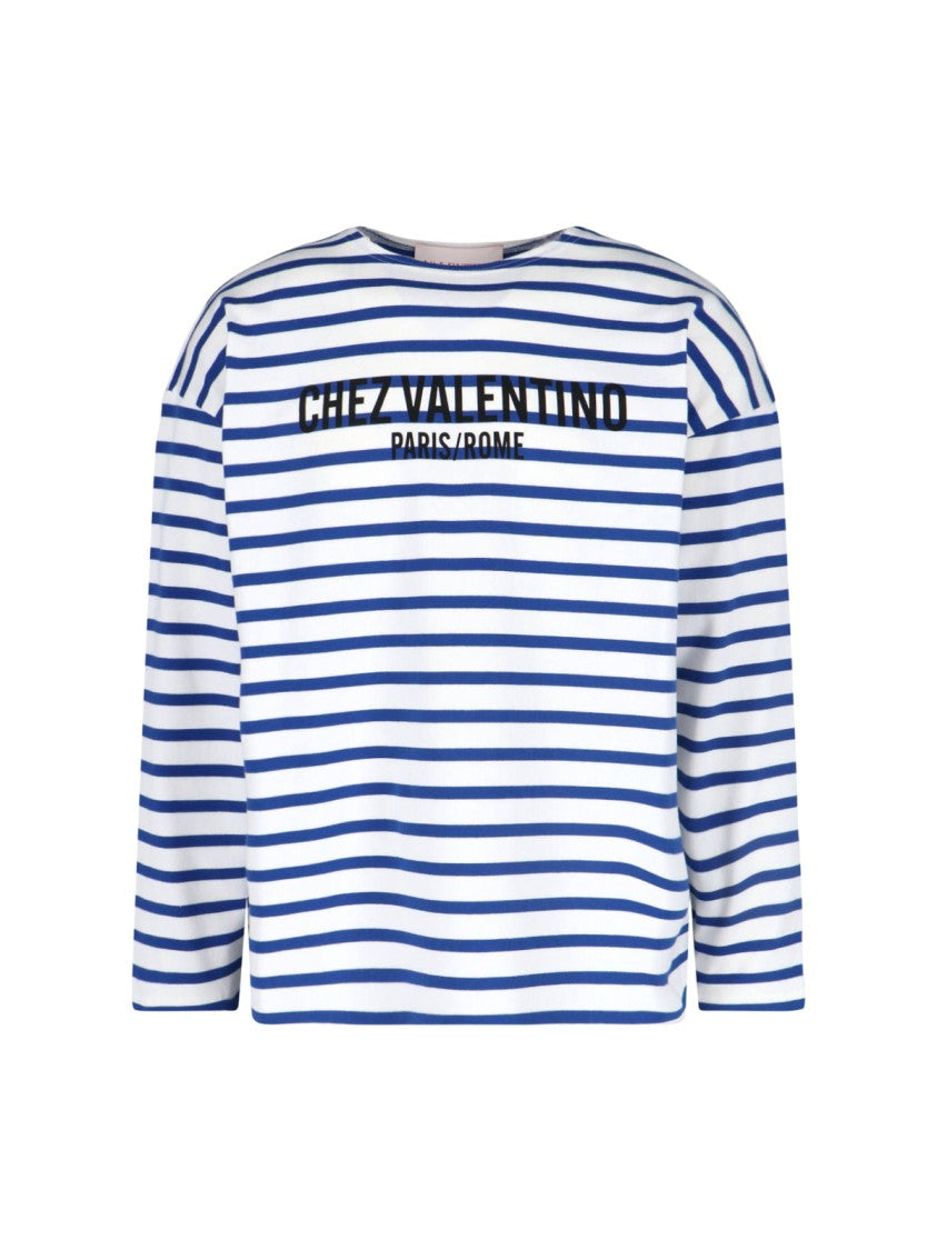 Valentino Chez' Striped T-Shirt – Blue