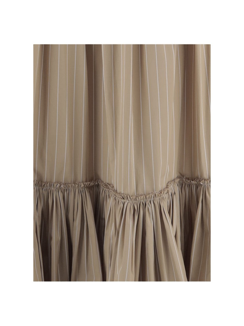 Jil Sander Cotton Skirt With Striped Pattern