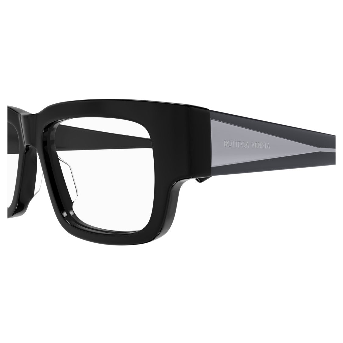 Bottega Veneta Bv1280o Rectangular Frame Eyeglasses In Recycled Acetate