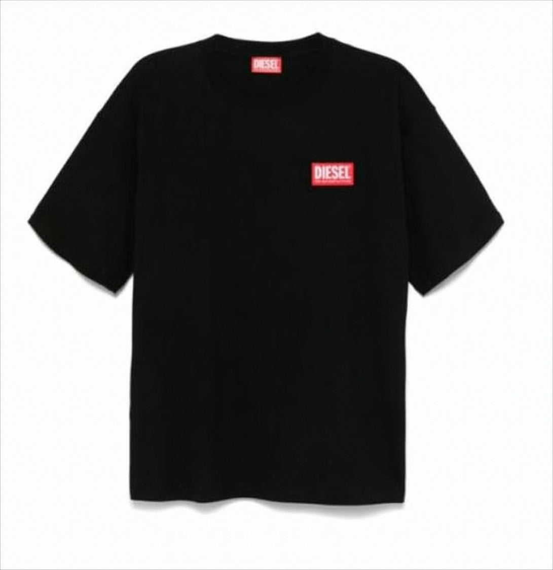 Diesel Relaxed-Fit Black Cotton T-Shirt