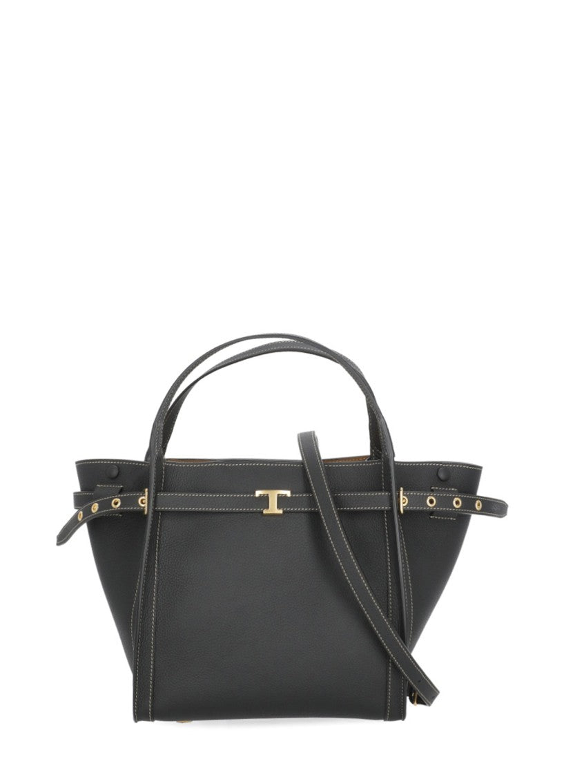Tod's Structured Leather Tim Small Bag With Hook Fastening