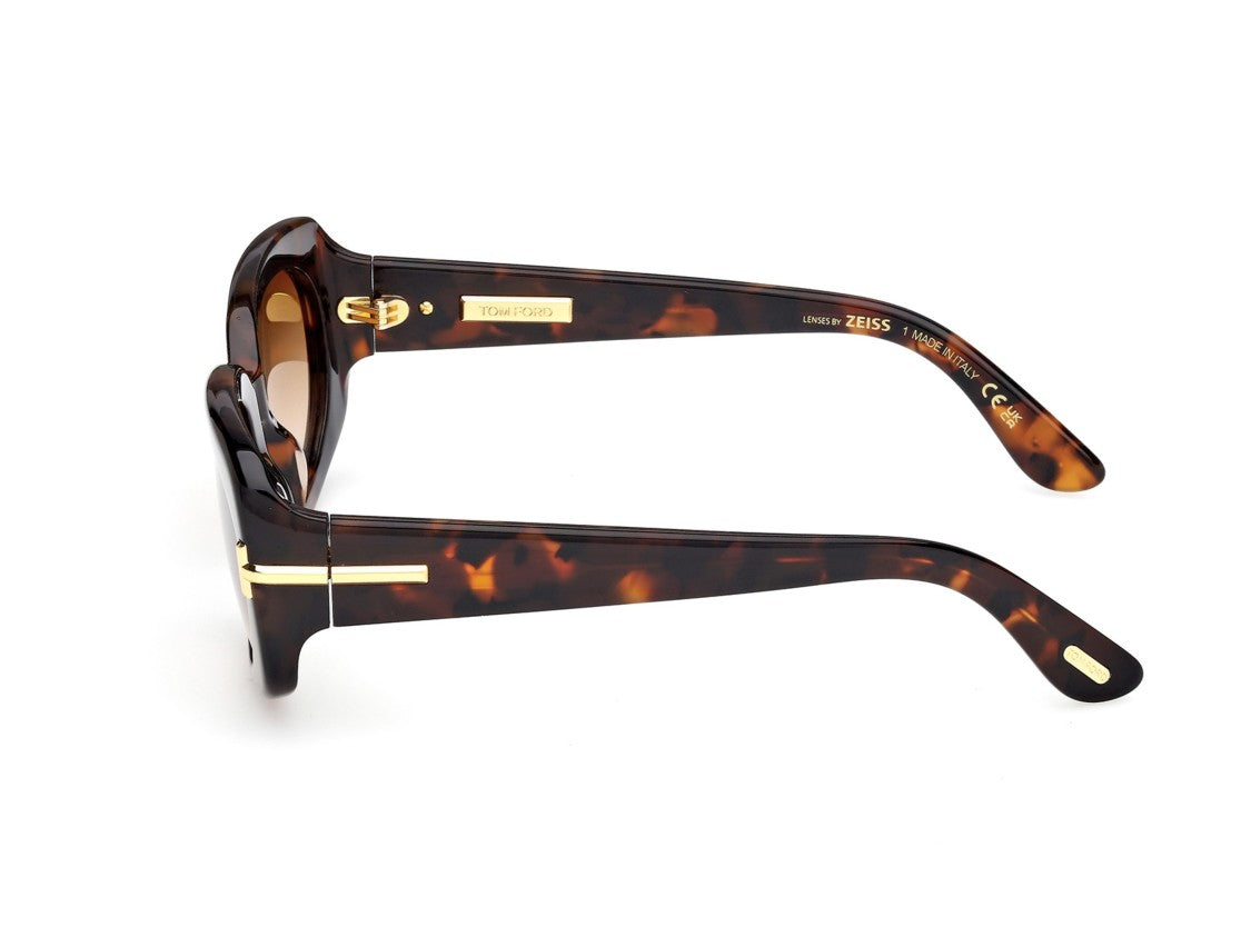 Tom Ford Tortoiseshell Ft1253 Oversized Square Acetate Sunglasses