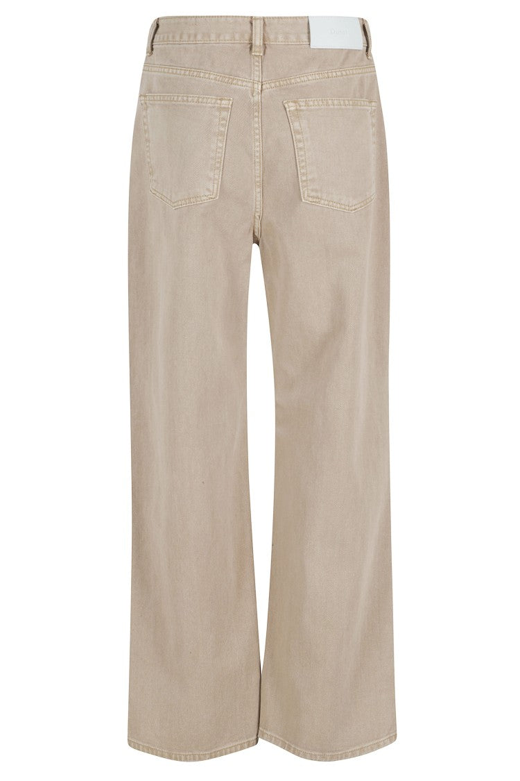 Dunst Sand Relax Wide Logo-Patch Cotton Wide-Leg Jeans