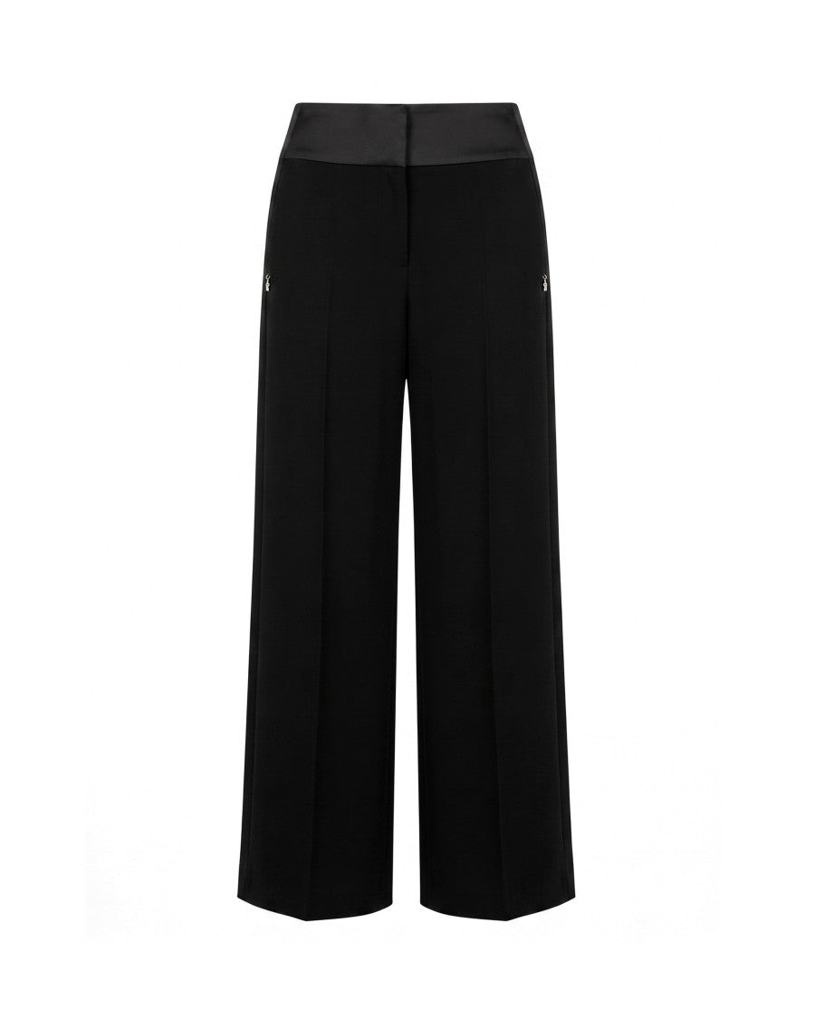 Patrizia Pepe Black Tailored Straight-Leg Pants