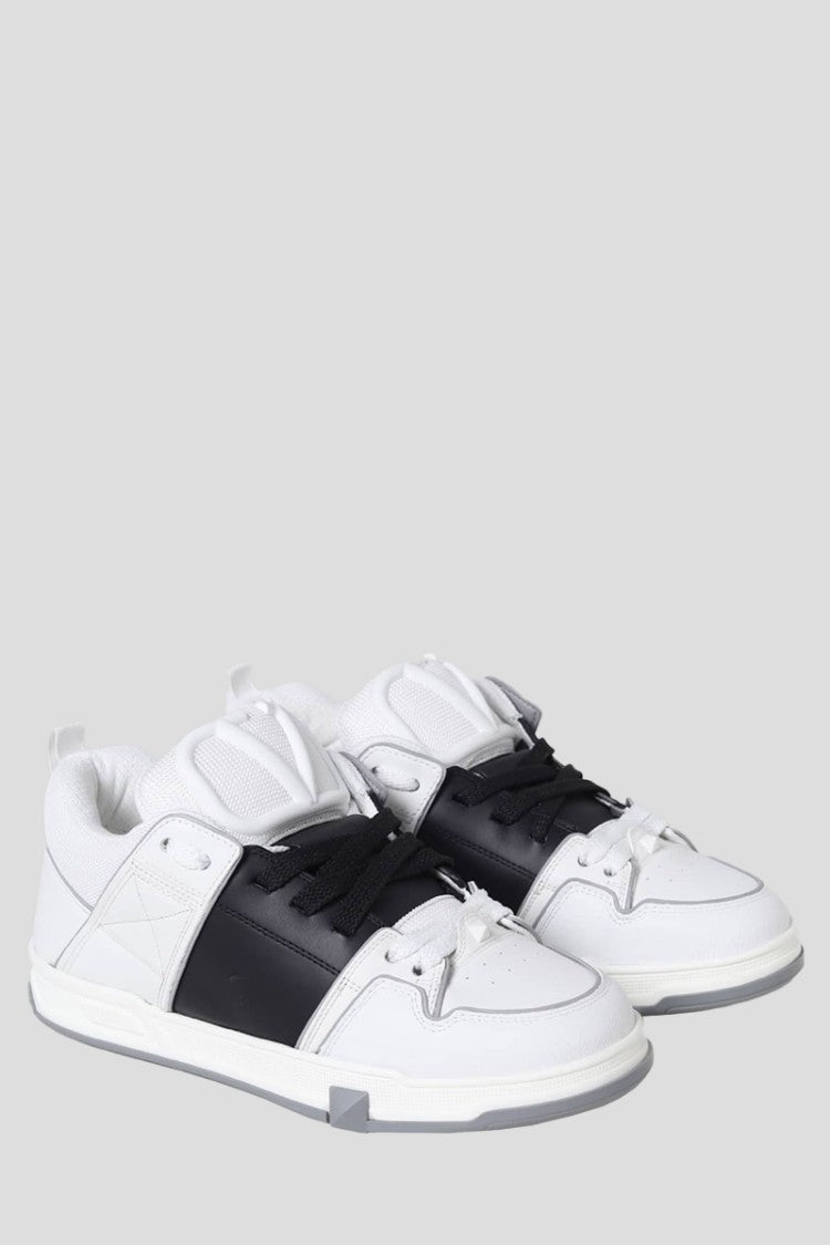 Valentino Logo Detailed Block Snekars In Black