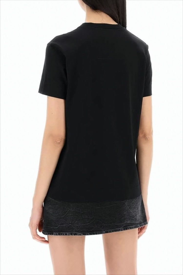 Givenchy Minimalist Short-Sleeve Black T-Shirt With Subtle Logo