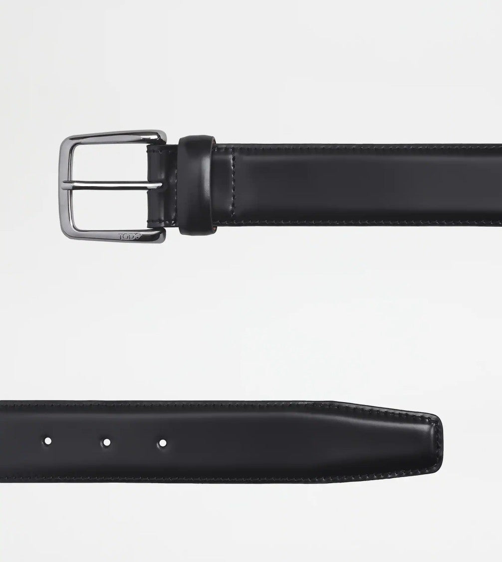 Tod's Refined Calfskin Leather Belt