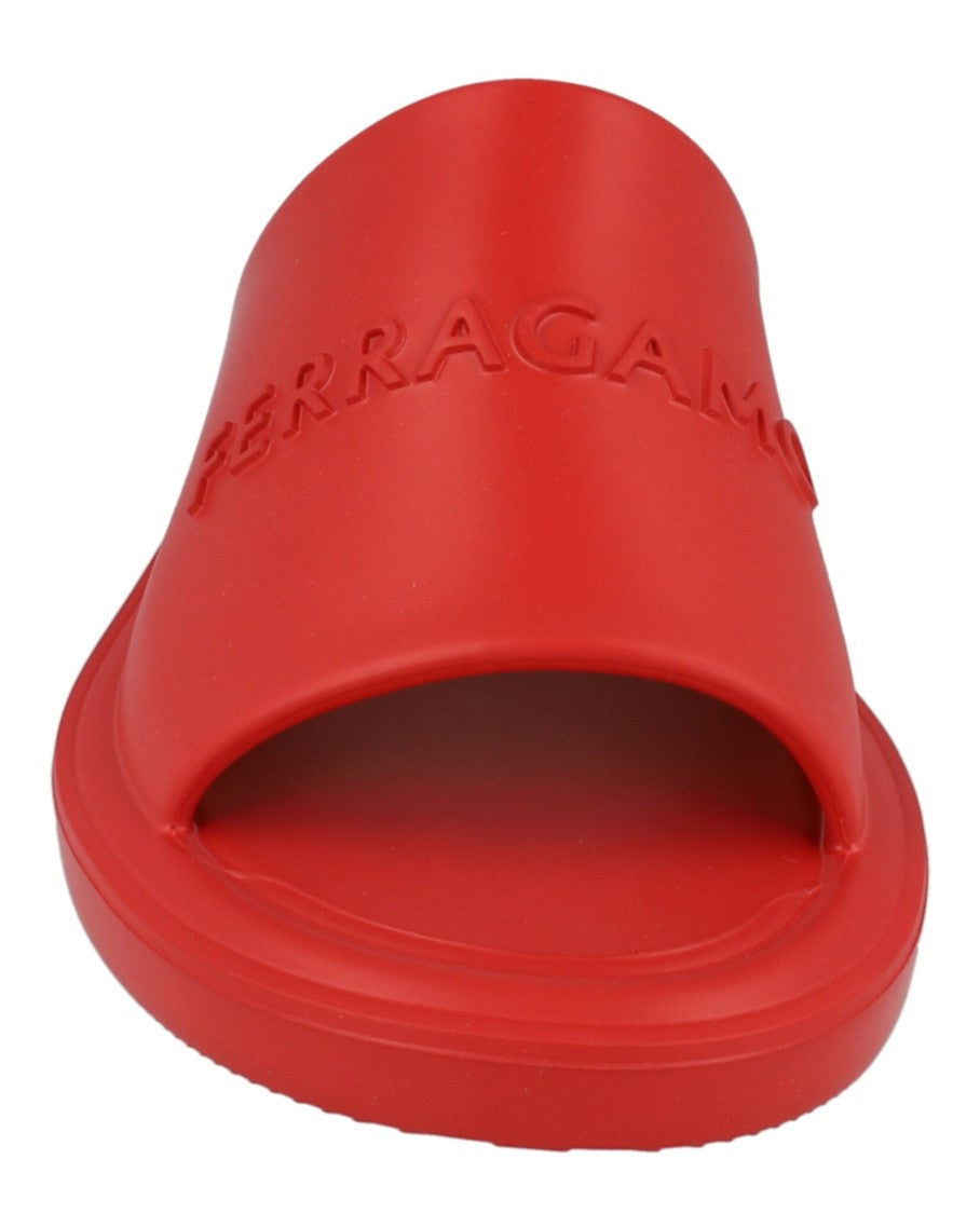 Ferragamo Giuneva Logo Embossed Slides