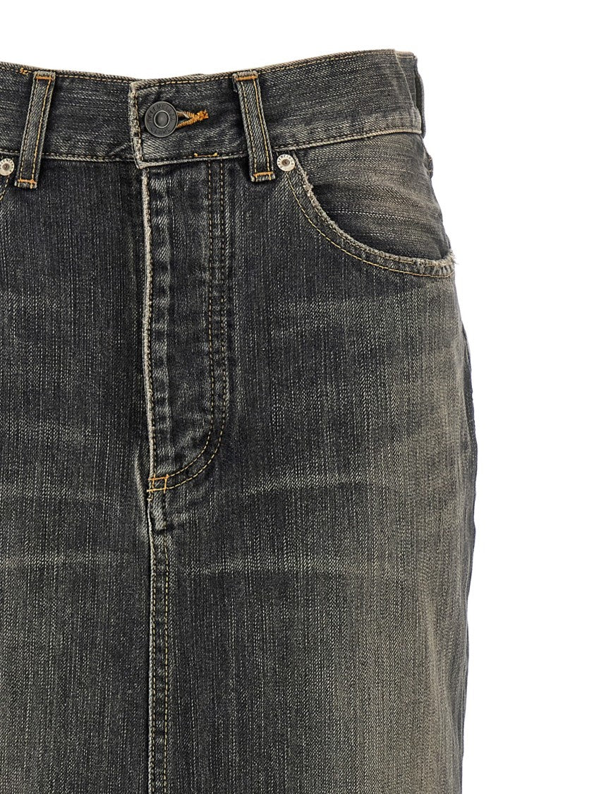 Balenciaga 'Lace Up' Denim Skirt