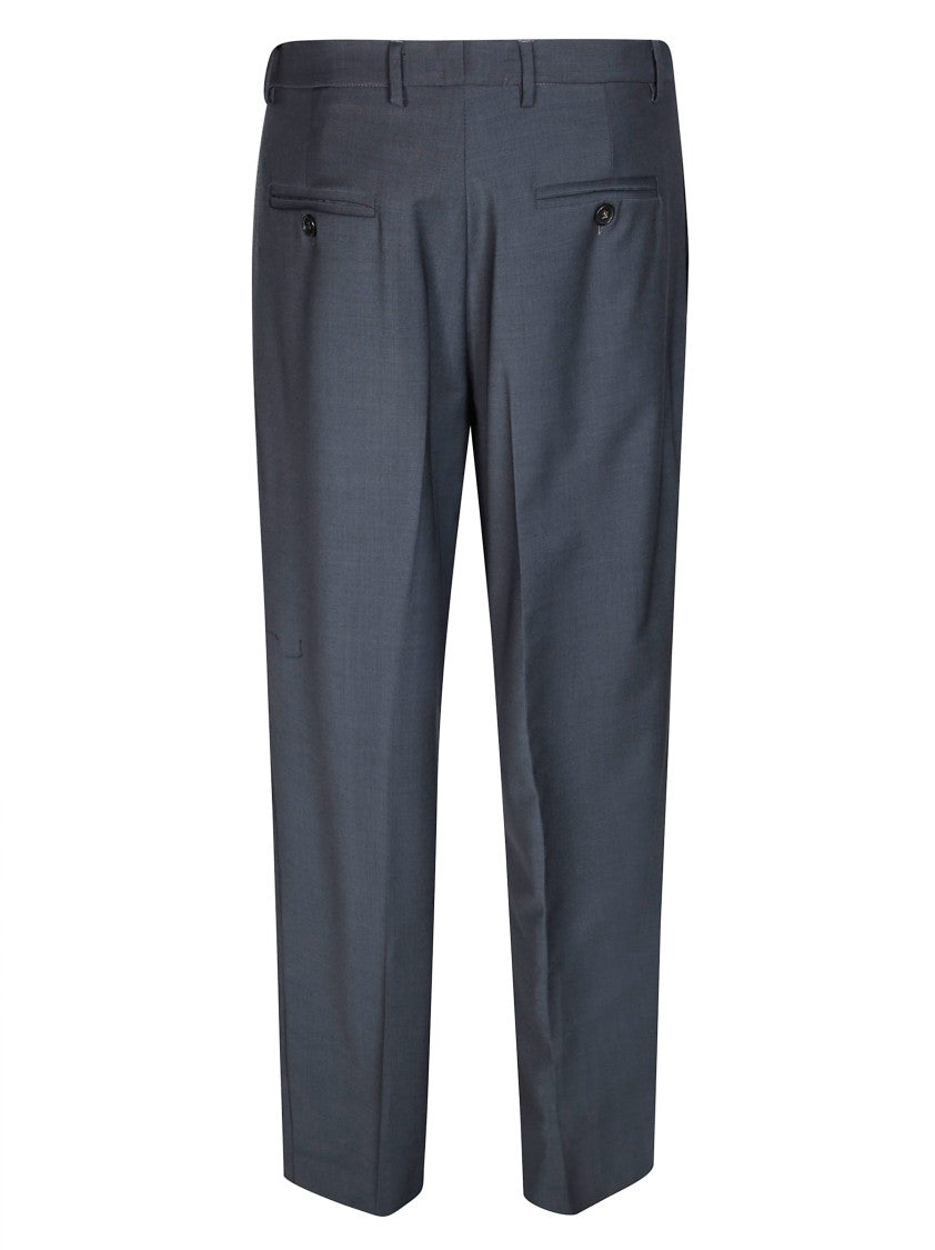 Amaranto Tailored Buttoned Waist Pleated Formal Pants