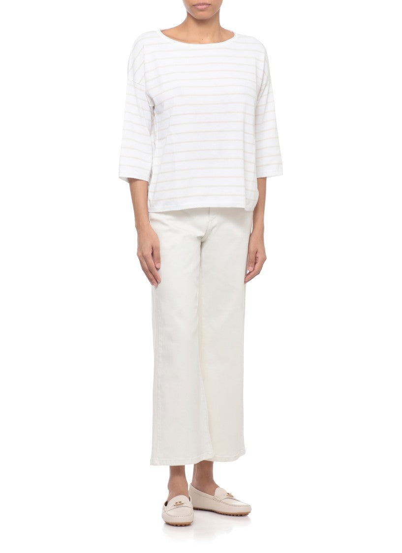 Tod's Ivory Front Metal Logo Loafers
