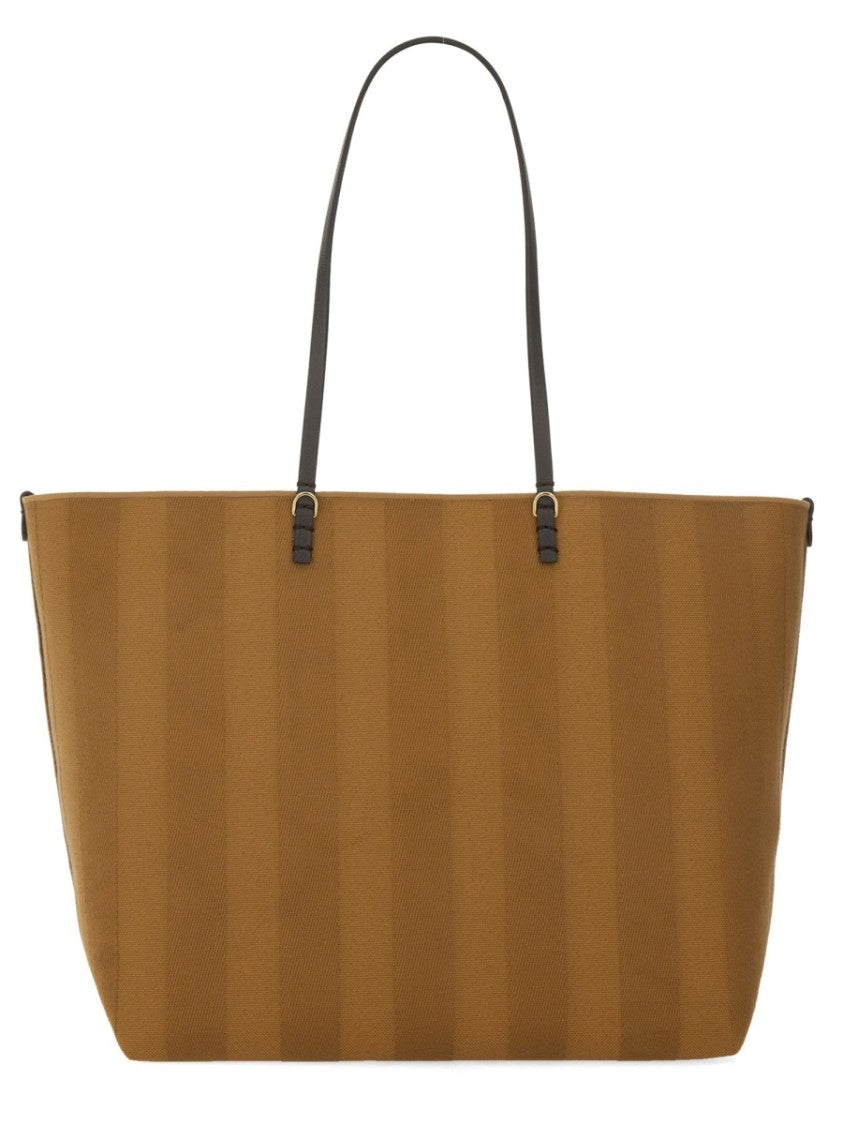 Fendi Jacquard "Ff" Velvet Shopper Bag