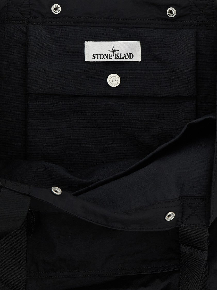 Stone Island Logo Patch Shopping Bag