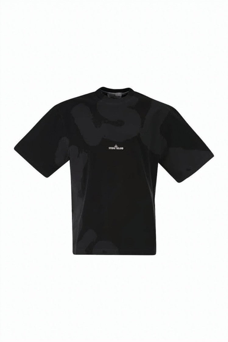 Stone Island Black Cotton Short-Sleeve T-Shirt