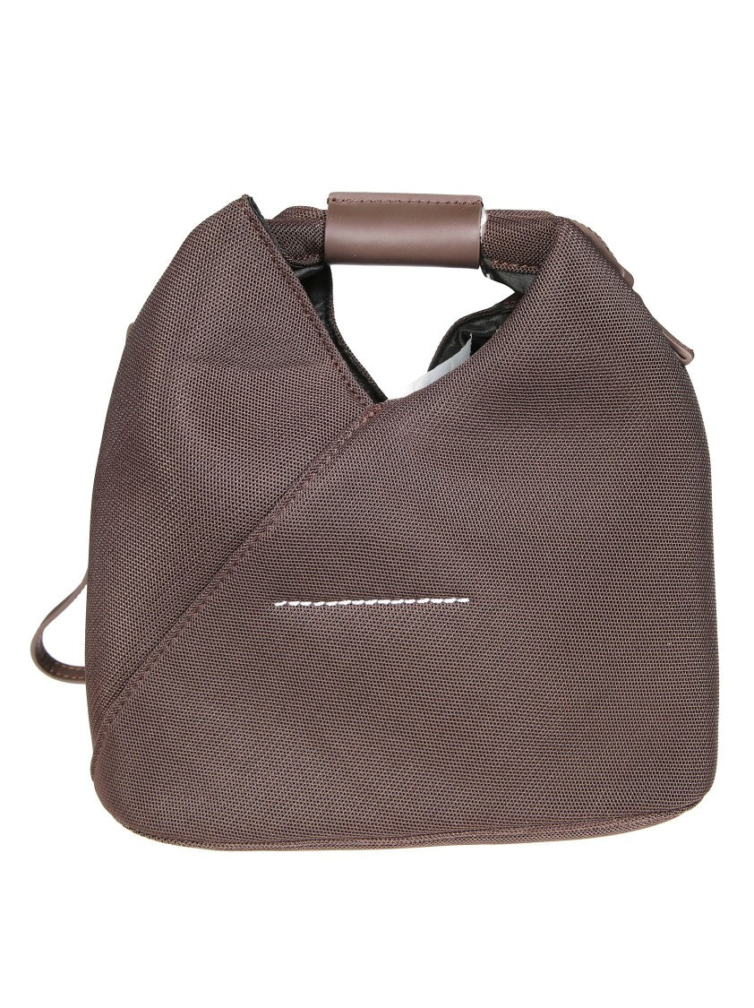 Mm6 By Maison Margiela Structured White Handbag With Top Handle And Rectangular Silhouette