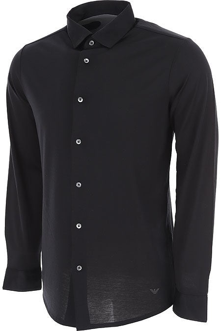 Emporio Armani Black Button Closure Shirt