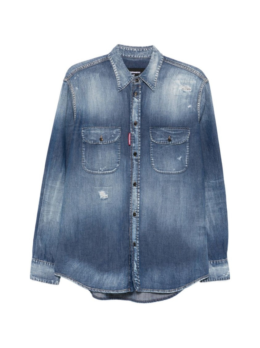 Dsquared2 Classic Denim Long Sleeve Button Shirt