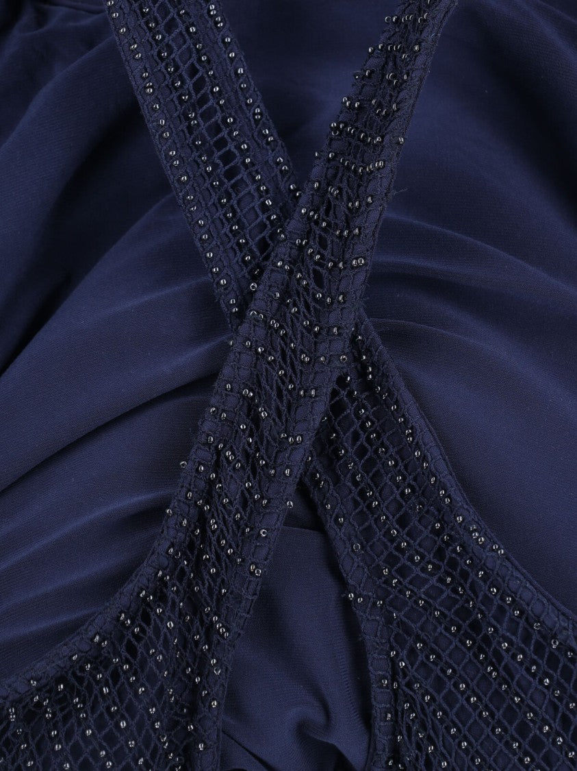 Polo Ralph Lauren Maxi "Zakaria" Studded Dress – Navy