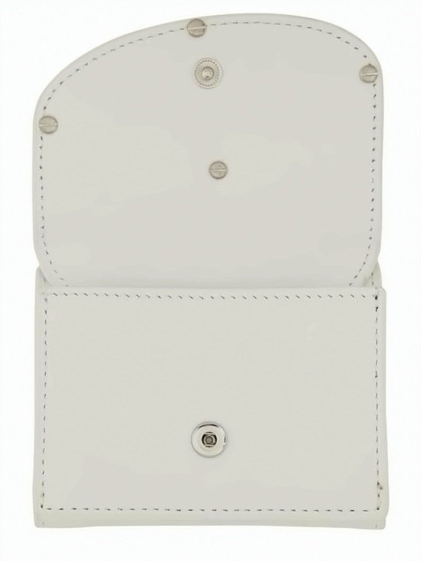 Diesel Trifold Cowhide Leather Xs Wallet With Metallic Emblem