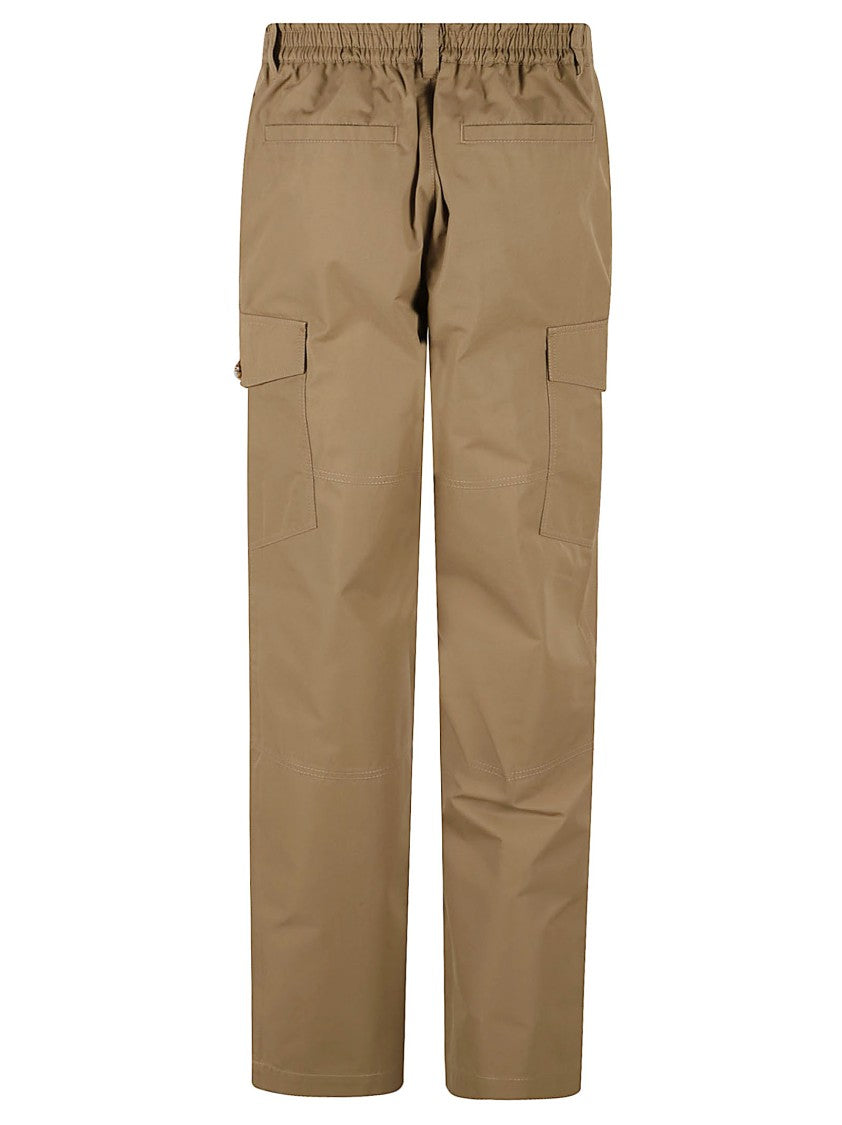 Versace Panelled Cargo Trousers With Topstitching Detail