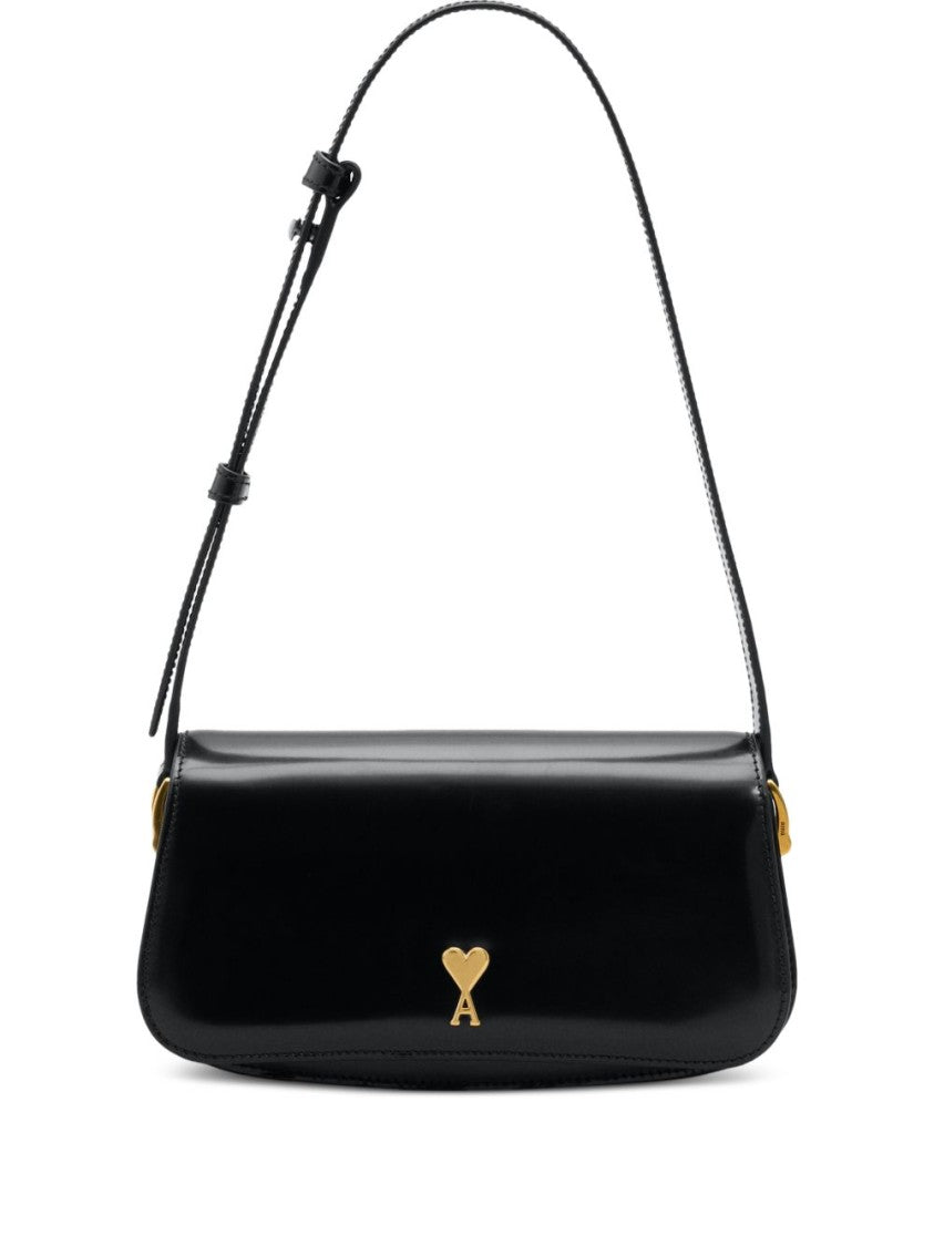 Ami Paris Glossy Black Handbag