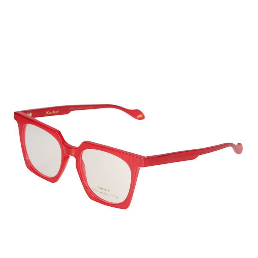 Kador Maya Light Bold Red Square-Frame Eyeglasses With Glossy Finish