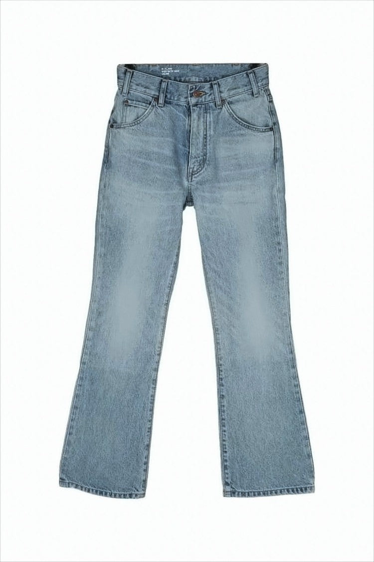 Celine Light Wash Denim Jeans With Vintage-Inspired Flare